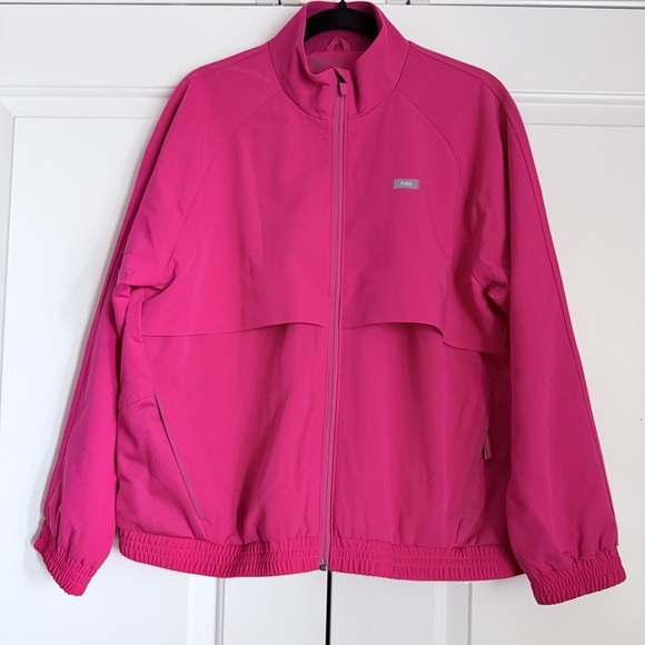Figs Women's Sydney Scrub Jacket Pink Size L - Picture 3 of 12